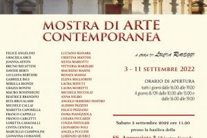 36- MOSTRA DI ARTE CONTEMPORANEA PRESSO CHIOSTRO DELLA BASILICA SS. ANNUNZIATA DI FIRENZE . 3 -11 SETTEMBRE 2022