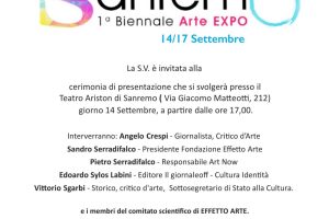 53- BIENNALE ARTE EXPO' DI SANREMO